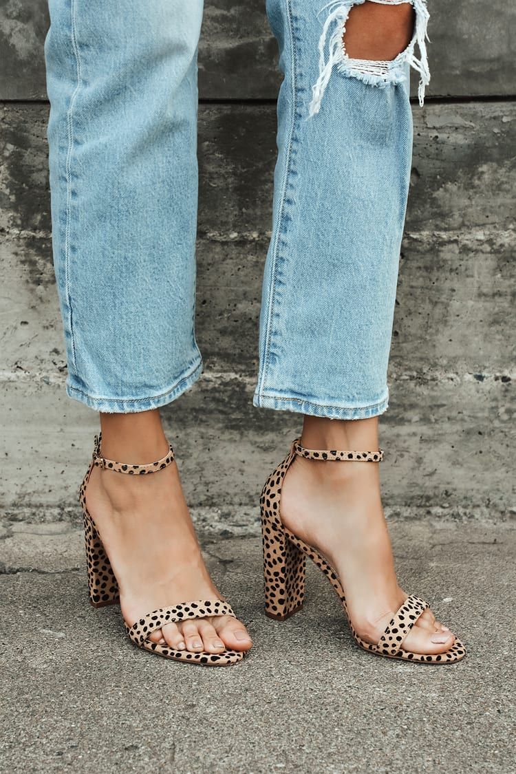 Taylor Baby Cheetah Suede Ankle Strap Heels | Lulus (US)