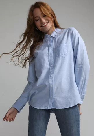 Camisa GAP Bolso Azul | Dafiti (BR)