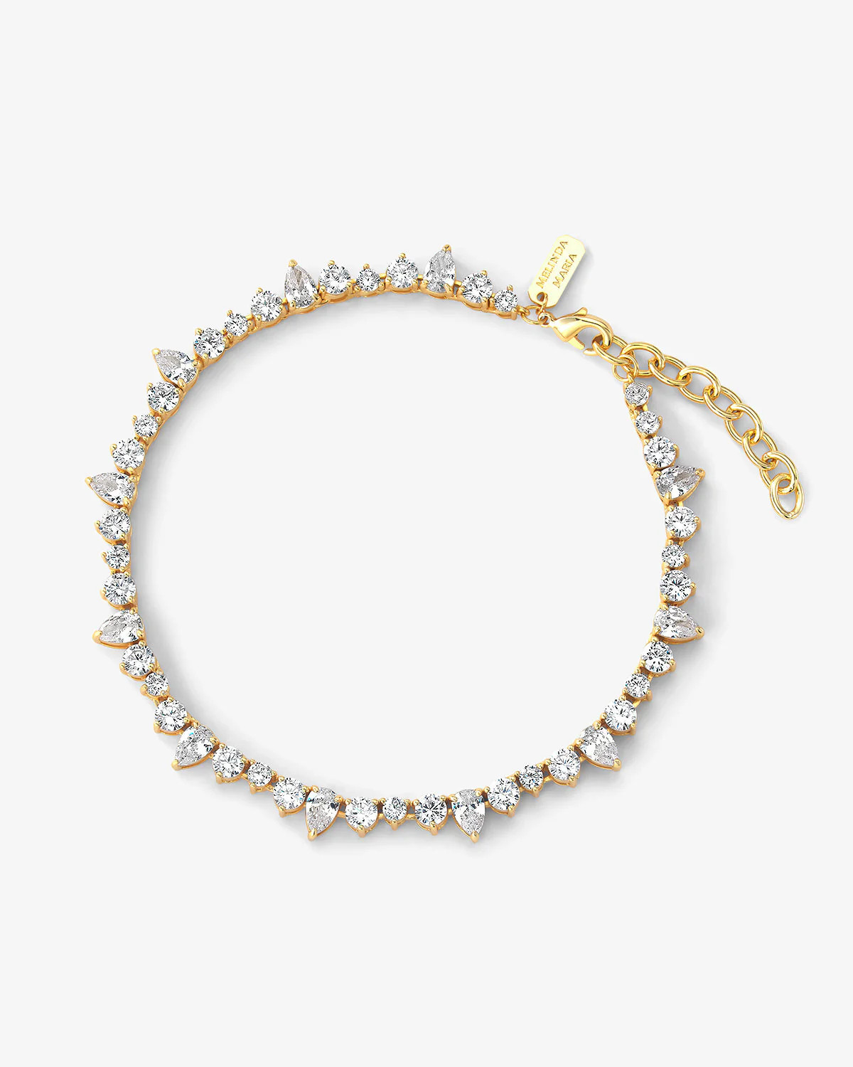 Dynasty Anklet - Gold|White Diamondettes | Melinda Maria Jewelry