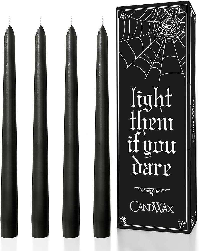 CANDWAX 12 inch Taper Candles Set of 4 - Dripless and Smokeless Candle Unscented - Slow Burning B... | Amazon (US)