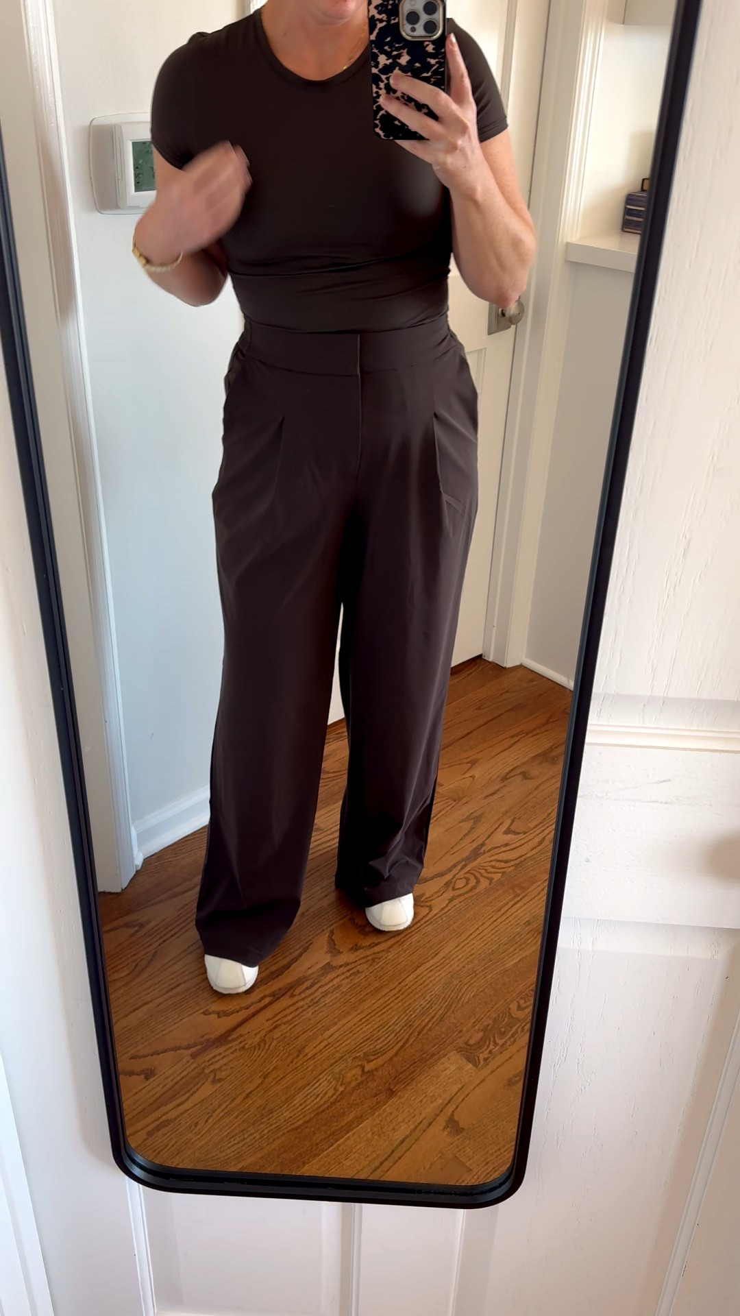 AthletA trouser pant, dark brown pants, casual, workwear, classic, tall, midsize, mom, truffle, true autumn, dark autumn, soft autumn, summer, size 8, elevated, skims, smoothing tee, high rise

#LTKTall #LTKMidsize #LTKStyleTip
