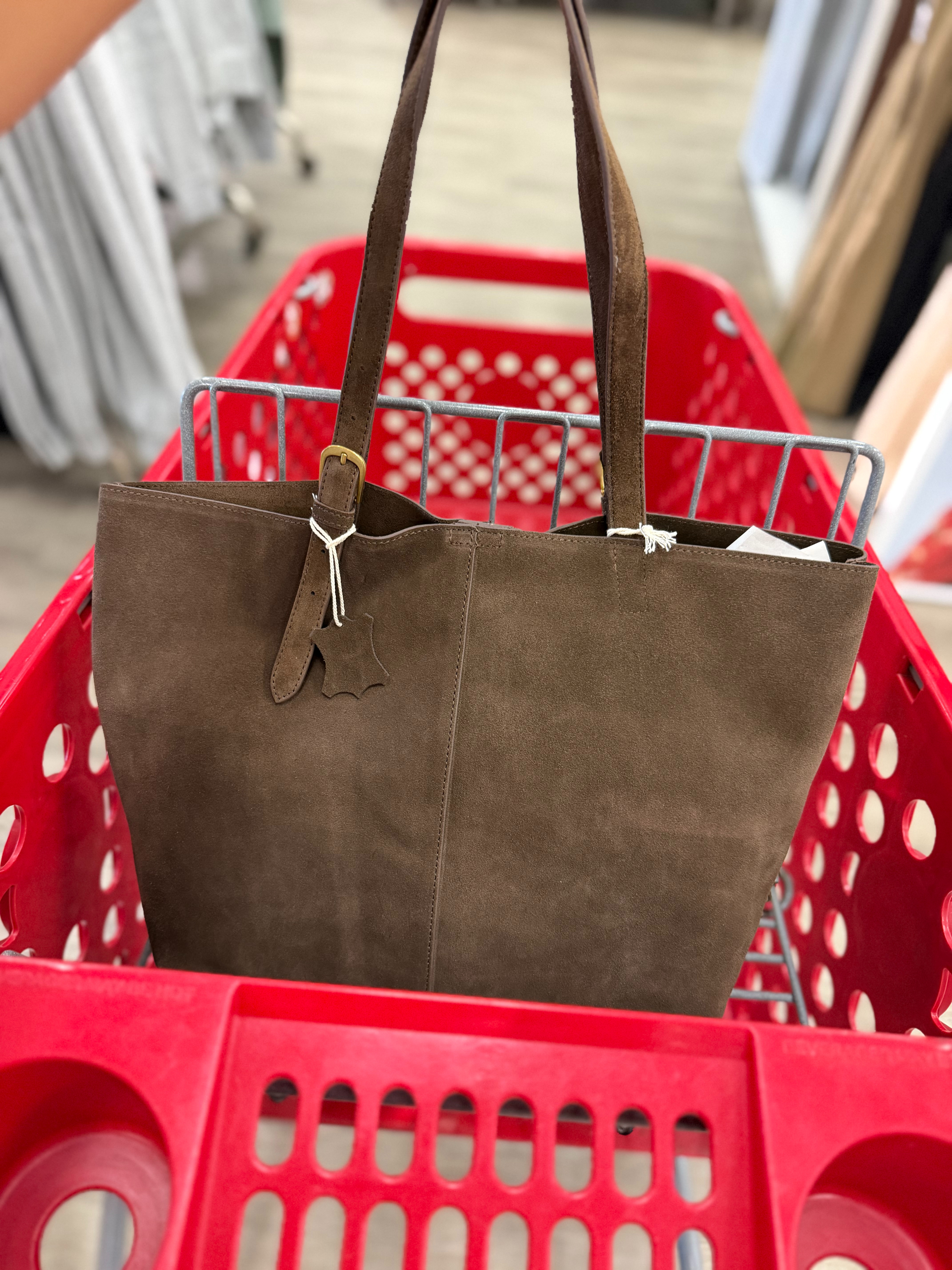 This brown suede tote looks so much more expensive than it is and is such a good everyday bag for fall. fall outfits women over 50, fall wedding guest dresses, fall dresses, wedding guest dress summer, date night outfits, country concert outfits, fall decor, fall fashion hauls, fall shoes, halloween decorations 

 #LTKdayinmylife #LTKootd #LTKSeasonal