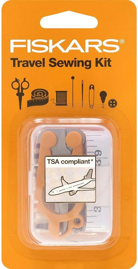 Fiskars Sewing Kit - 27-Piece Travel Sewing Set with Case - Craft Supplies - Orange | Amazon (US)