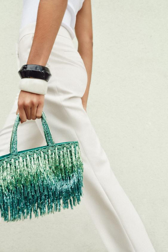 RHINESTONE FRINGE BAG | Zara US