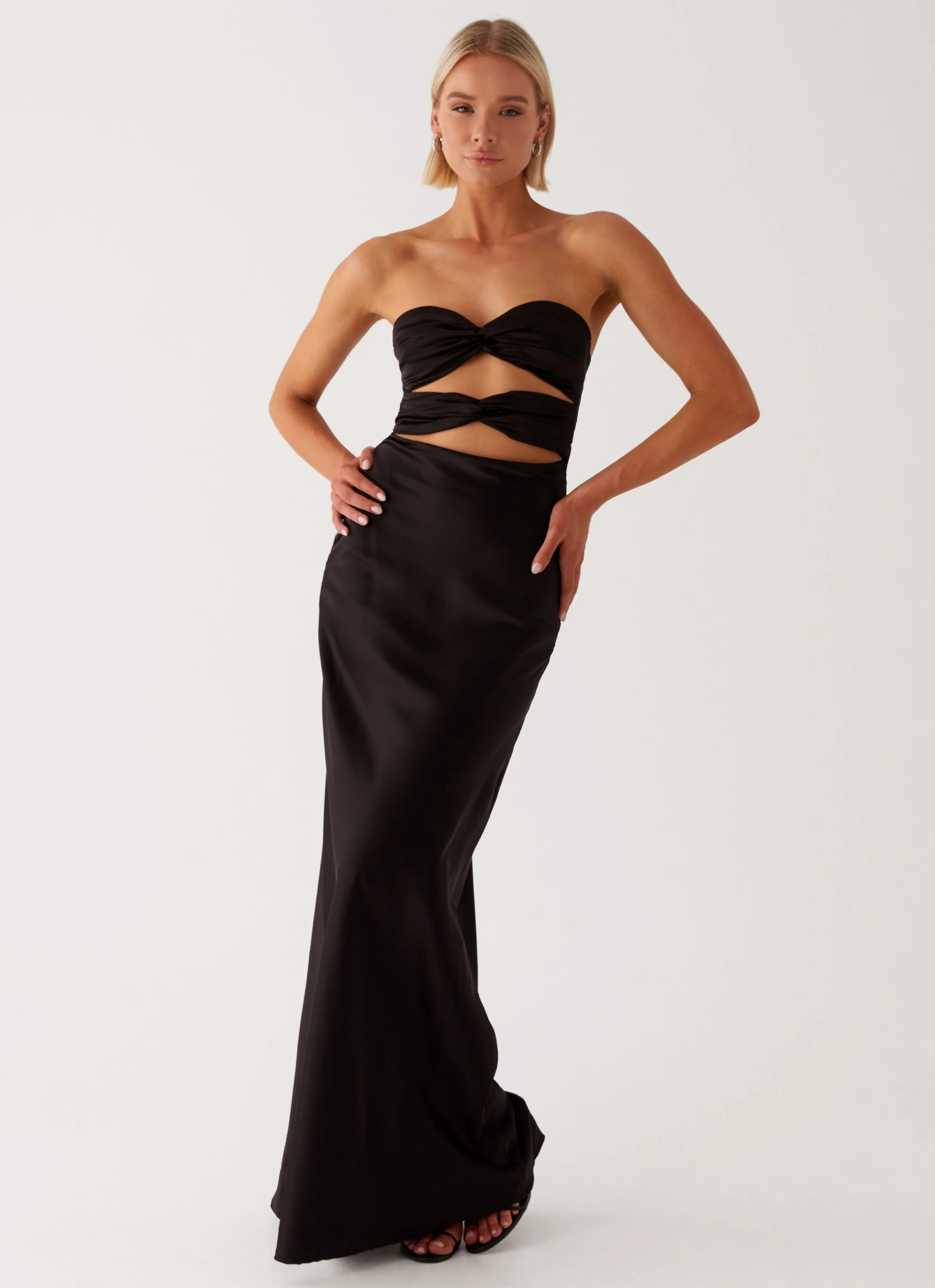 Tianna Strapless Maxi Dress - Black | Peppermayo (Global)