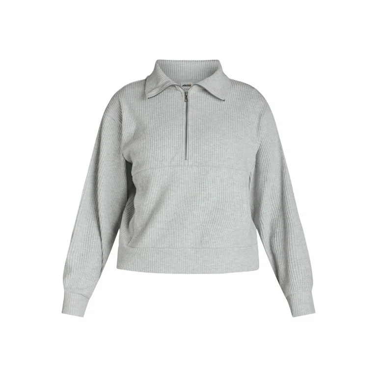 Avia Women's Brushed Rib Pullover, Sizes XS-XXXL - Walmart.com | Walmart (US)