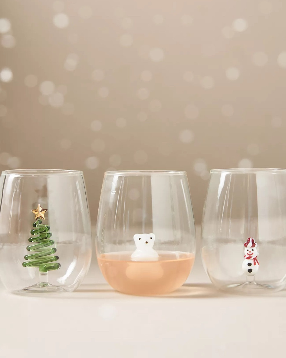 Christmas wine glasses 🤍

#LTKHoliday #LTKSeasonal #LTKHome