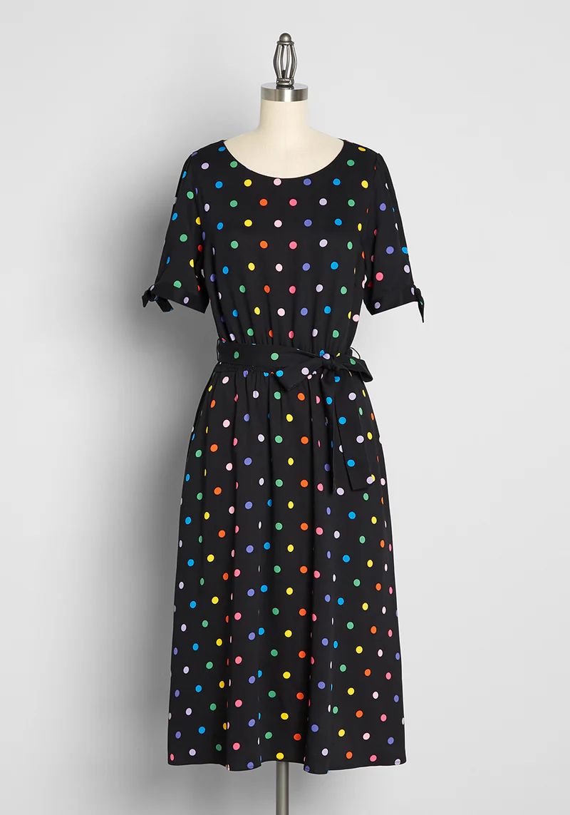 Spotted A Rainbow Midi Dress | ModCloth