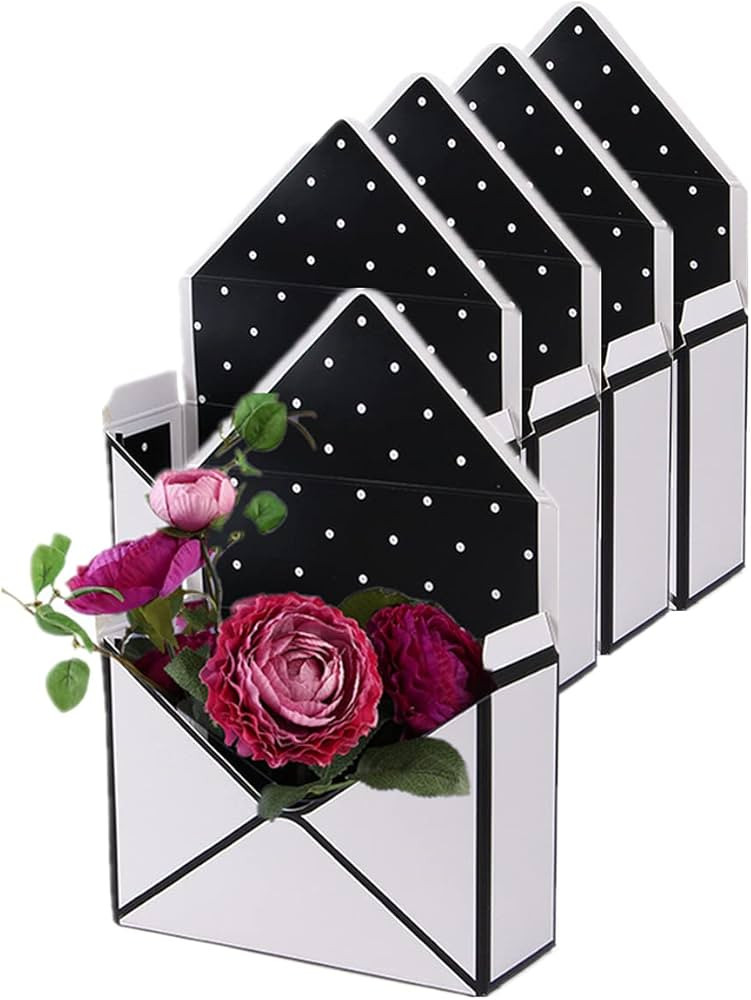 5 Pcs Flower Envelope Box,Folding Flower Storage Box,Waterproof Envelop Paper Boxes,Hand Folding ... | Amazon (US)