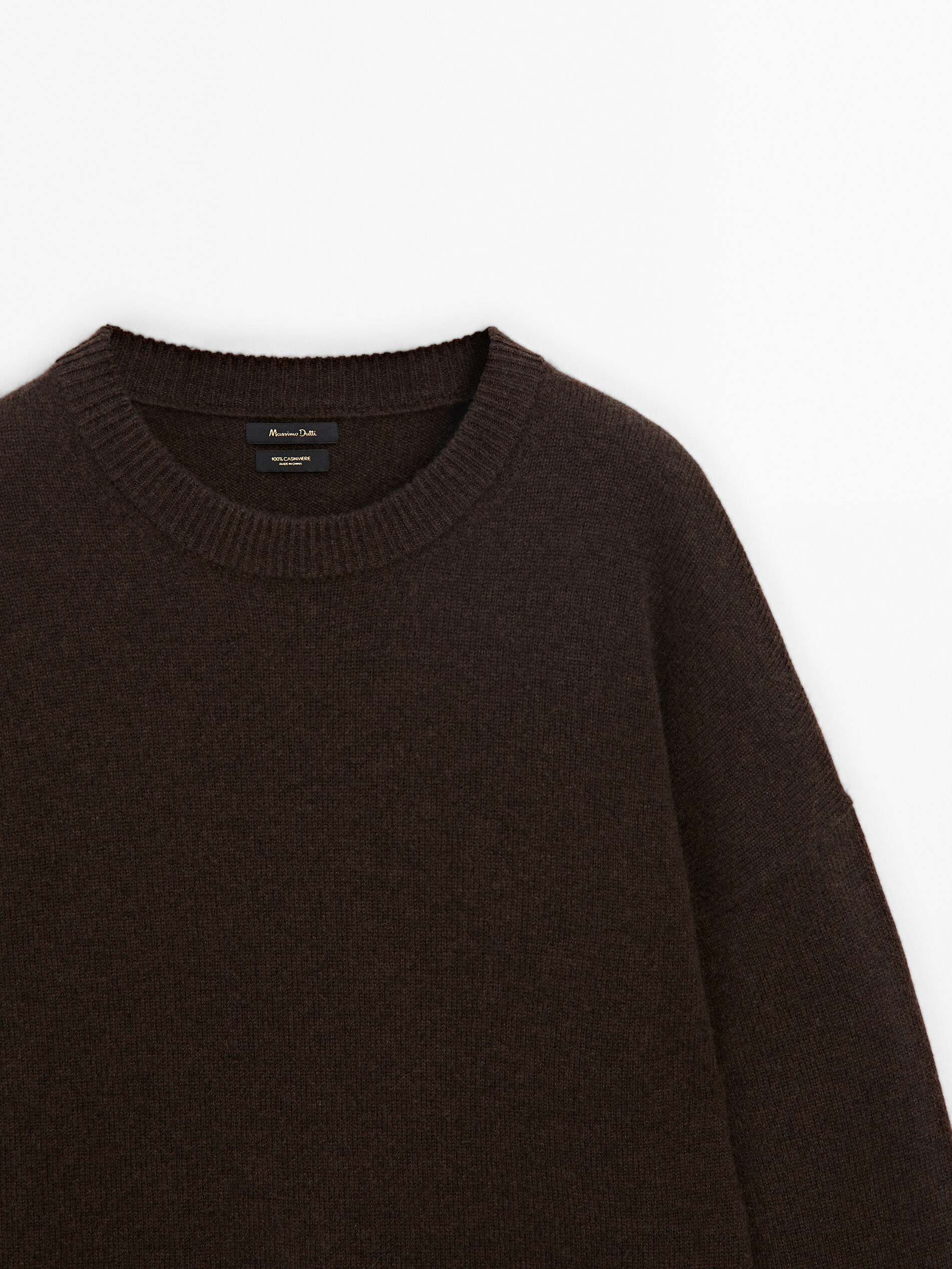 100% cashmere crew neck sweater | Massimo Dutti UK