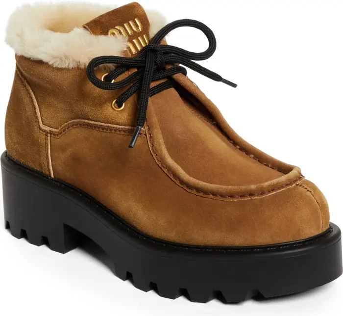 Boyfriend Genuine Shearling Lined Chukka Boot (Women) | Nordstrom