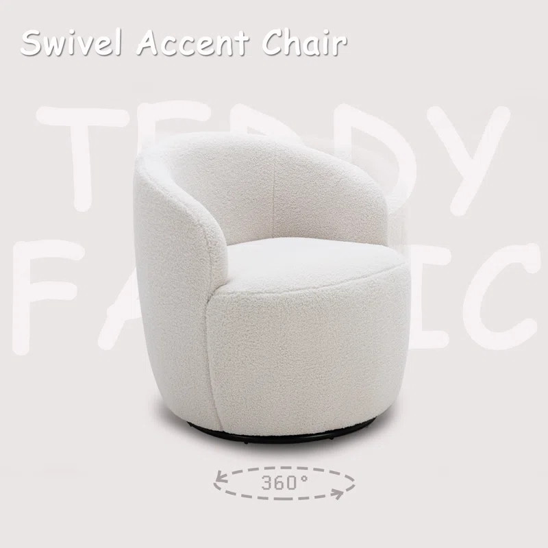 Upholstered Swivel Barrel Chair | Wayfair North America
