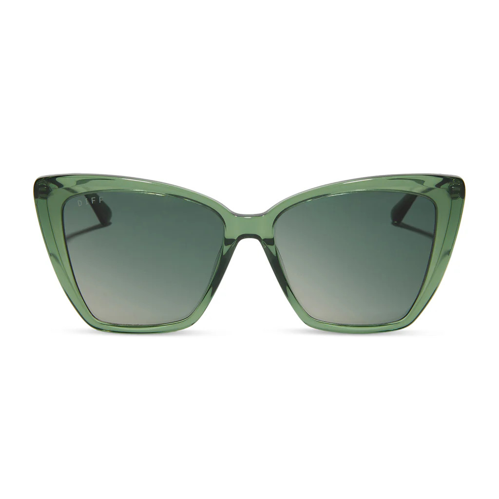 BECKY II - SAGE CRYSTAL + G15 GRADIENT + POLARIZED SUNGLASSES | DIFF Eyewear