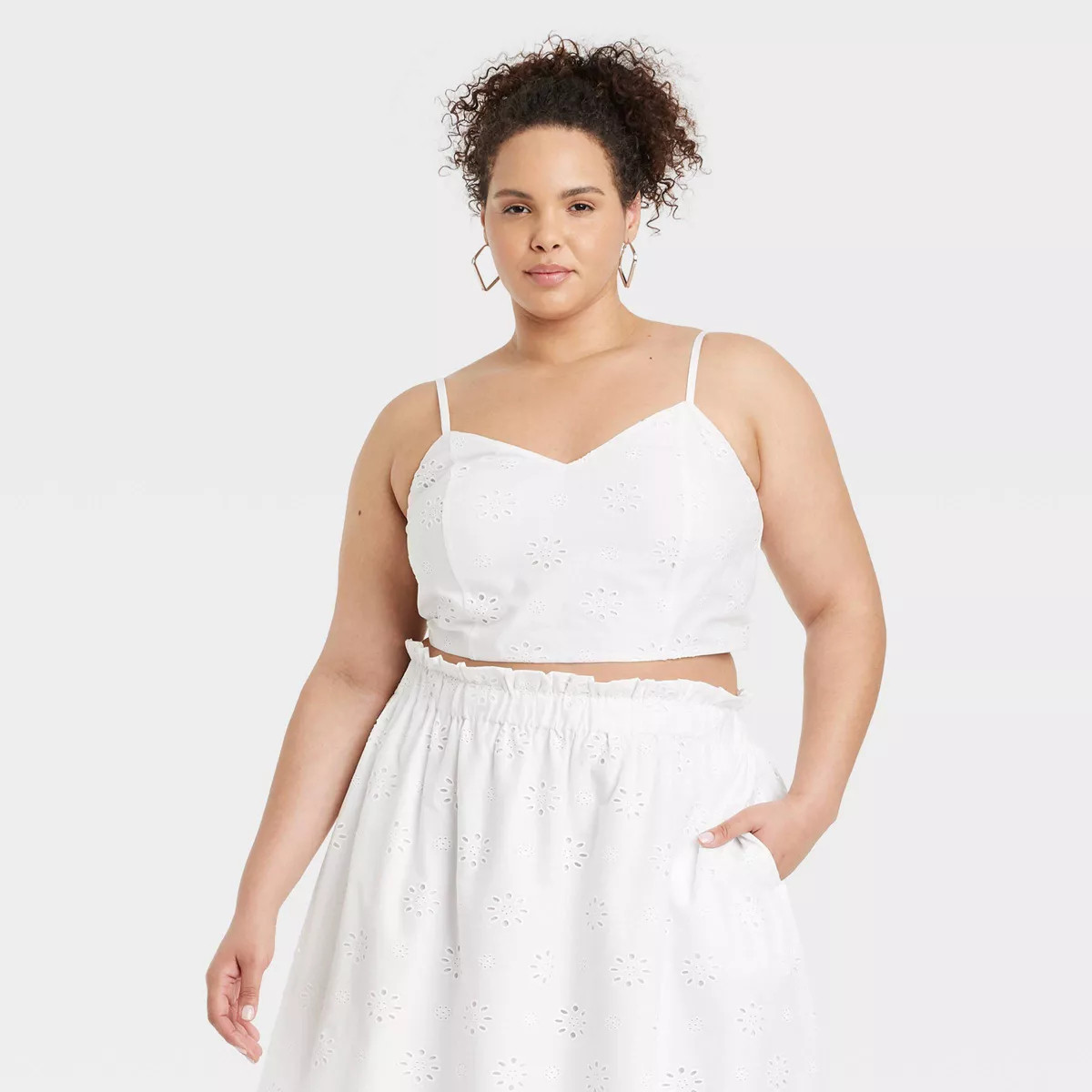 Women's Eyelet Bra Tank Top - Universal Thread™ White | Target