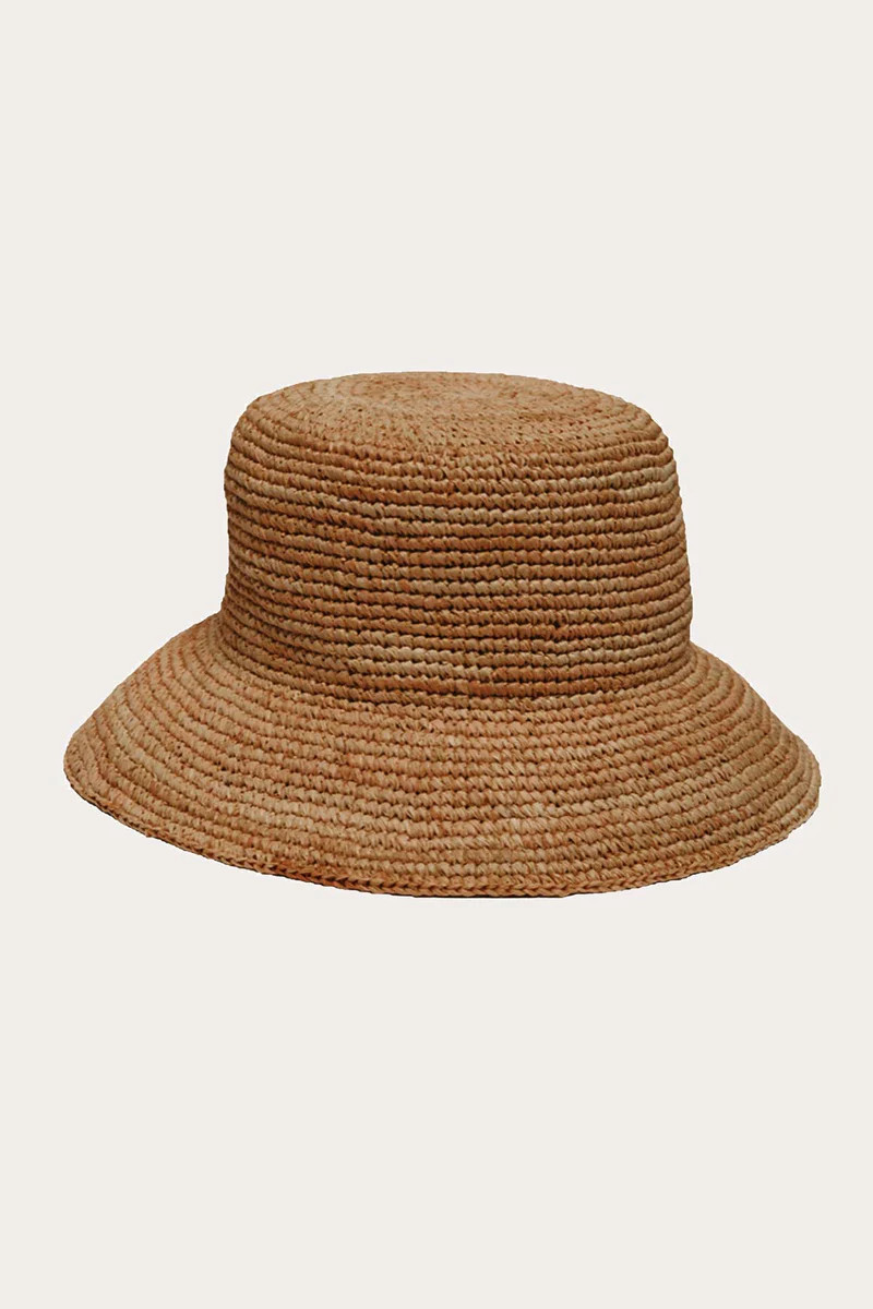 Cannes Straw Bucket Hat - Carmel Straw | Vitamin A