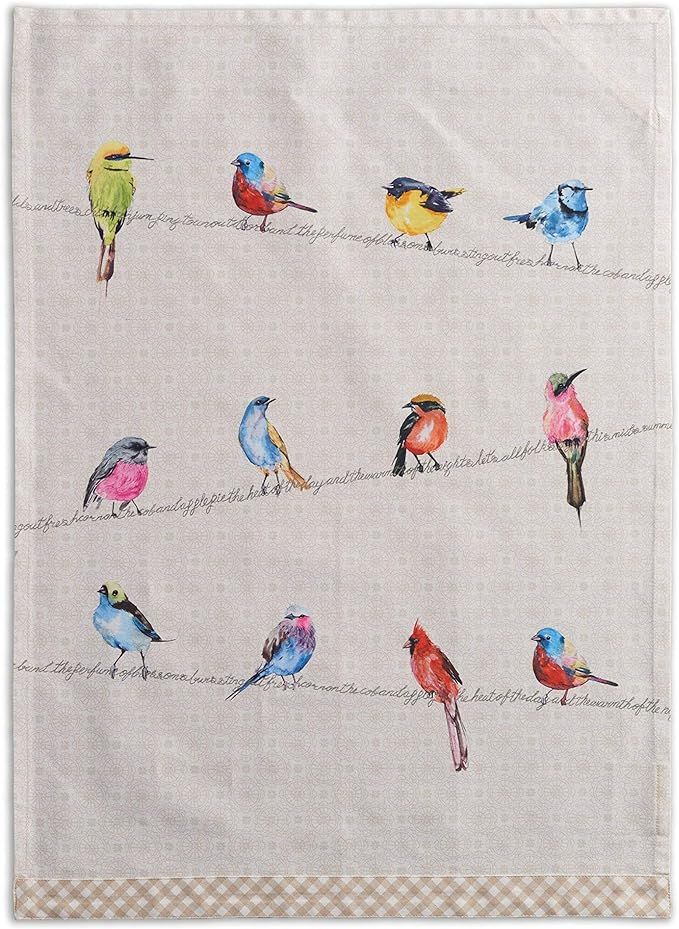 Maison d' Hermine Birdies On Wire 100% Cotton Set of 2 Multi-Purpose Kitchen Towel Soft Absorbent Di | Amazon (US)