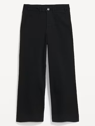 High-Waisted Wide-Leg Cropped Chino Pants for Women | Old Navy (US)