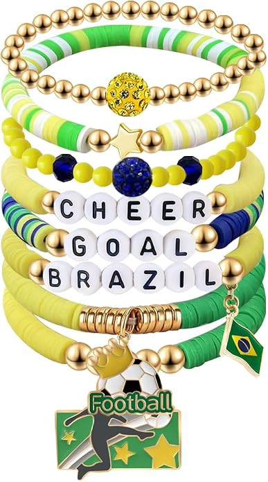 Soccer Bracelets for Women Men,Match Day Team Pride Accessories for 2026 Soccer Tournaments, Game... | Amazon (US)