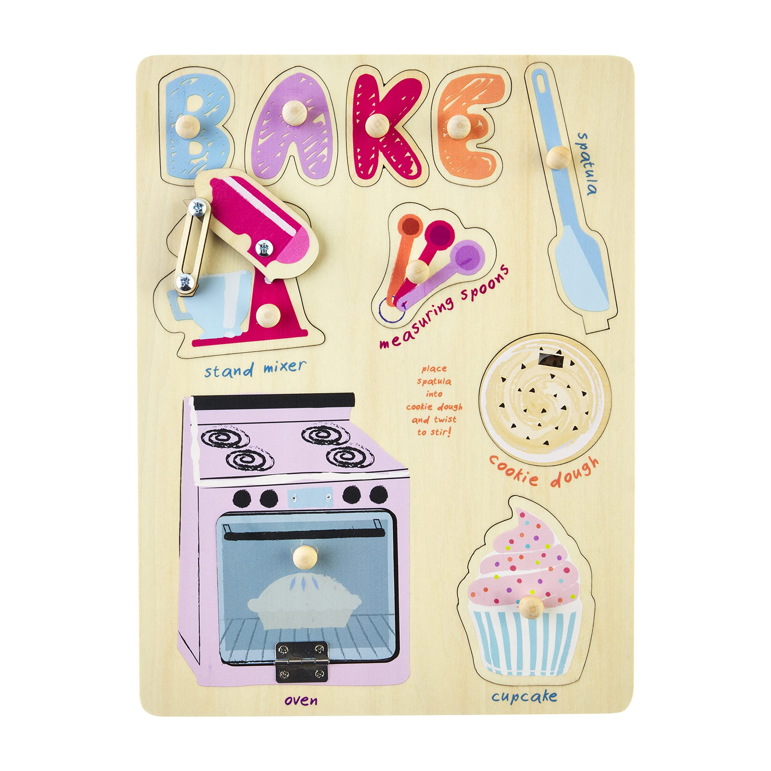 Mud Pie Baby Girls' Busy Board Puzzle, Bake | Amazon (US)