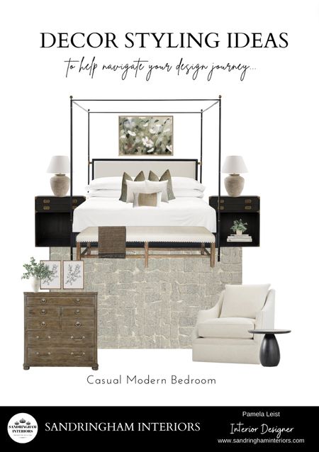 Decor Styling Ideas for a Casual Modern Bedroom | Bedroom Decor | Bedroom furniture | Bed frame | Campaign Nightstand | Paint Combinations | Table Lamps | Area Rug | Decorative Pillows | Bedroom Dresser 

#LTKstyletip #LTKhome