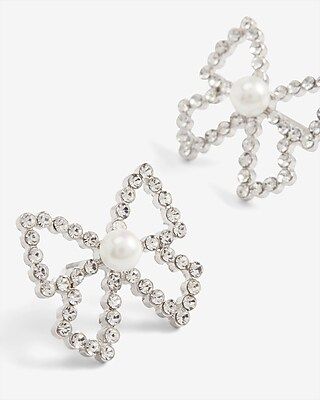 Pearl Bow Earrings | Express