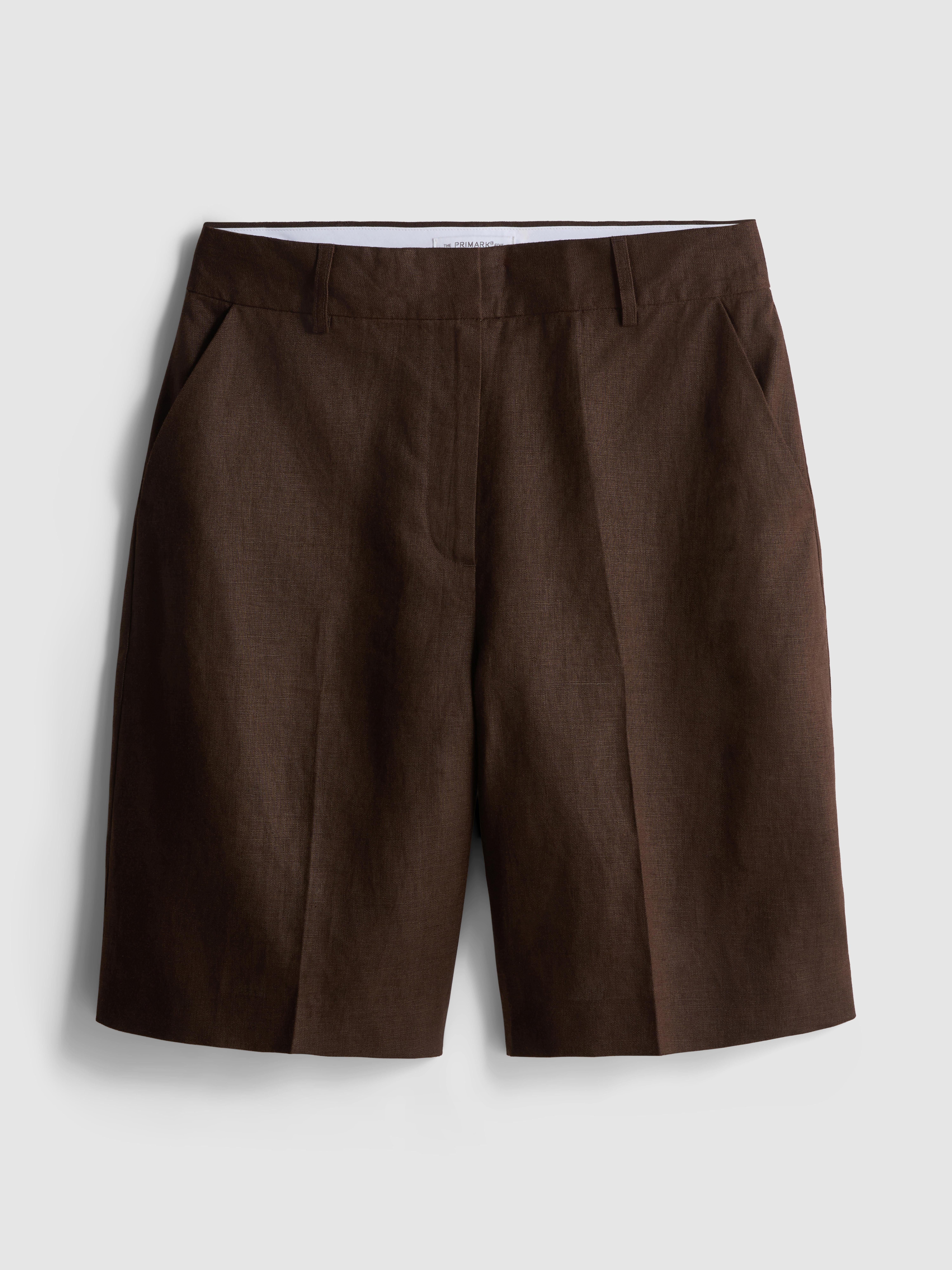 The Edit Linen Pleated Bermuda Shorts | Primark UK
