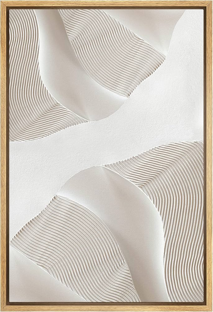 SIGNWIN Framed Canvas Print Wall Art Geometric Grunge Tan Landscape Abstract Shapes Illustrations... | Amazon (US)