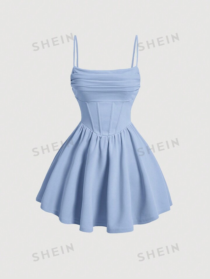 15-31%SHEIN VCAY Swiss Dot Tie Backless Puff Sleeve Ruffle Hem Dress5.1k+ sold recentlyGBP£11.38 | SHEIN