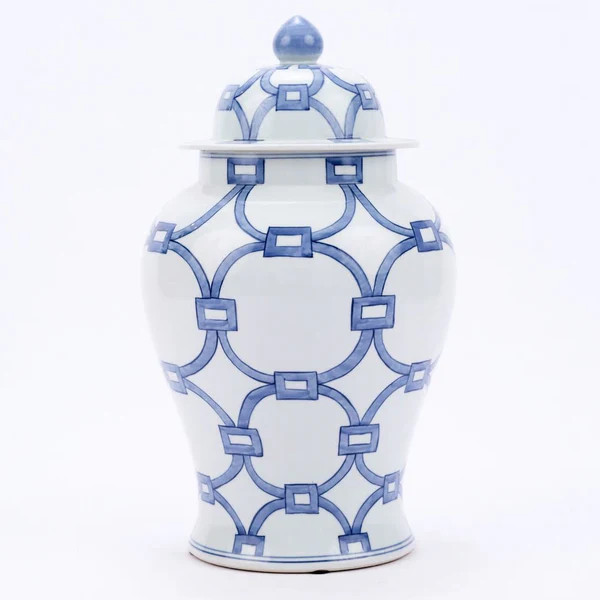 B&W Lover Locks Temple Jar | Mintwood Home