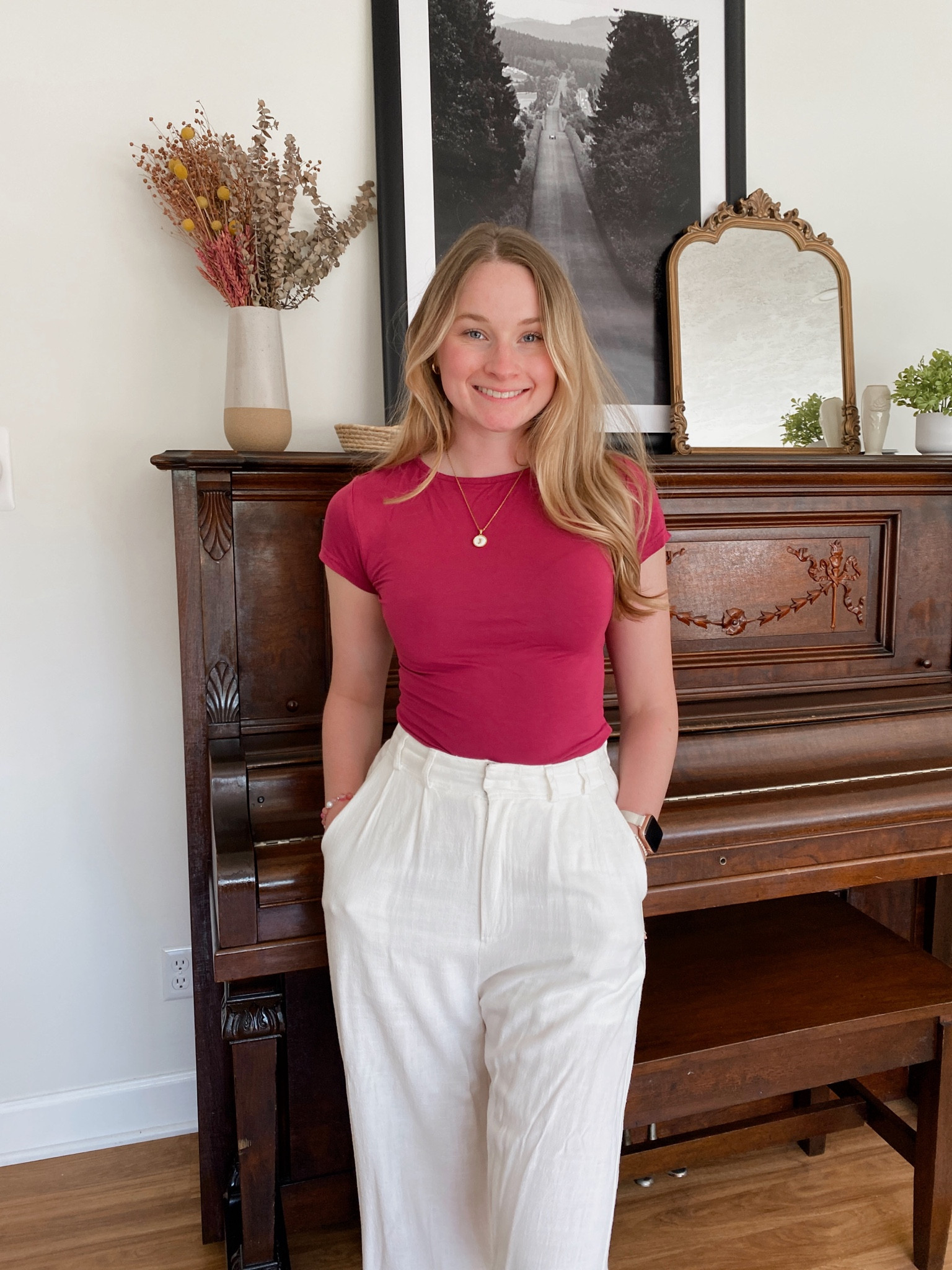 One of my favorite looks for spring. A basic tee and trousers. 🤍 

Women’s fashion inspo spring style white trousers Amazon finds workwear business casual 

#LTKstyletip #LTKfindsunder50 #LTKworkwear