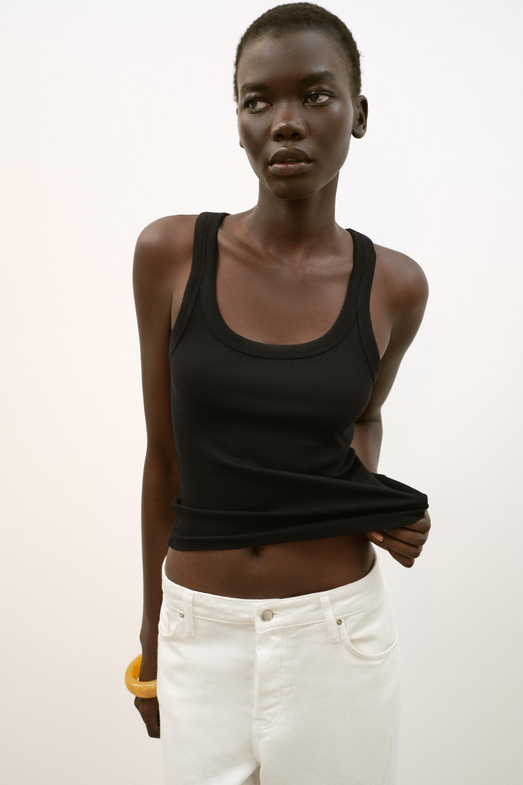 RIBBED SLEEVELESS TOP | Zara US