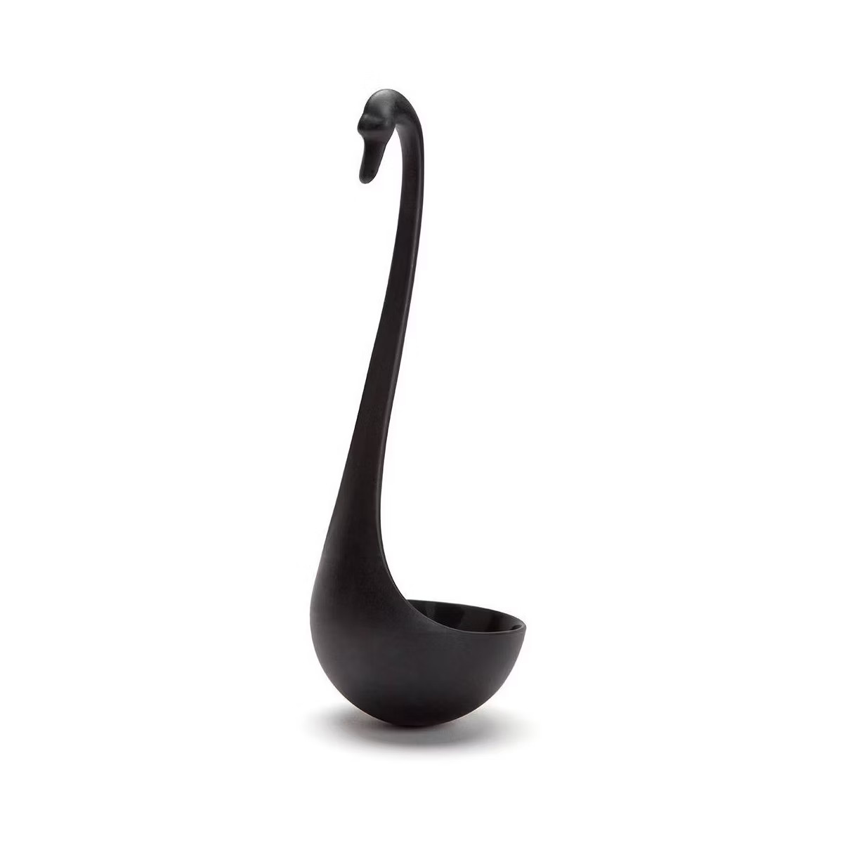 Ototo Swanky Swan Floating Ladle Plastic Soup Spoon Black | Target