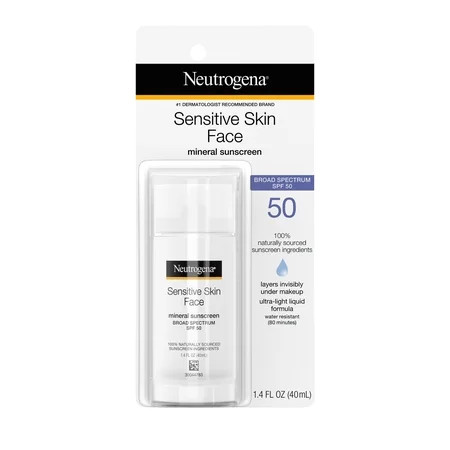 Neutrogena Sensitive Skin Face Liquid Sunscreen SPF 50 1.4 fl. oz | Walmart (US)