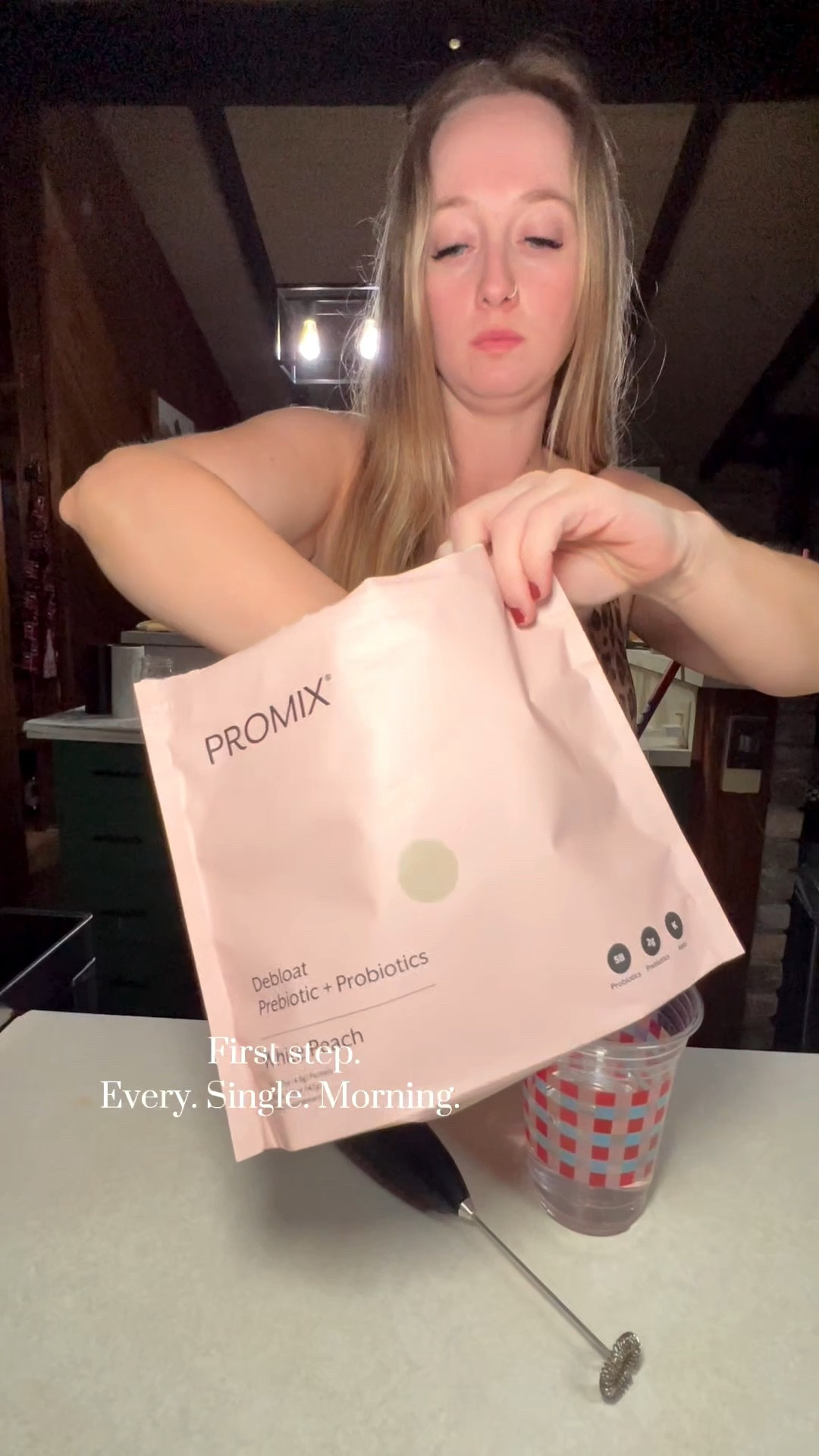 FIRST THING EVERY MORNING! Helps with bloating, gut health, pre/probiotics, vitamins, and tons of benefits! 

#LTKActive