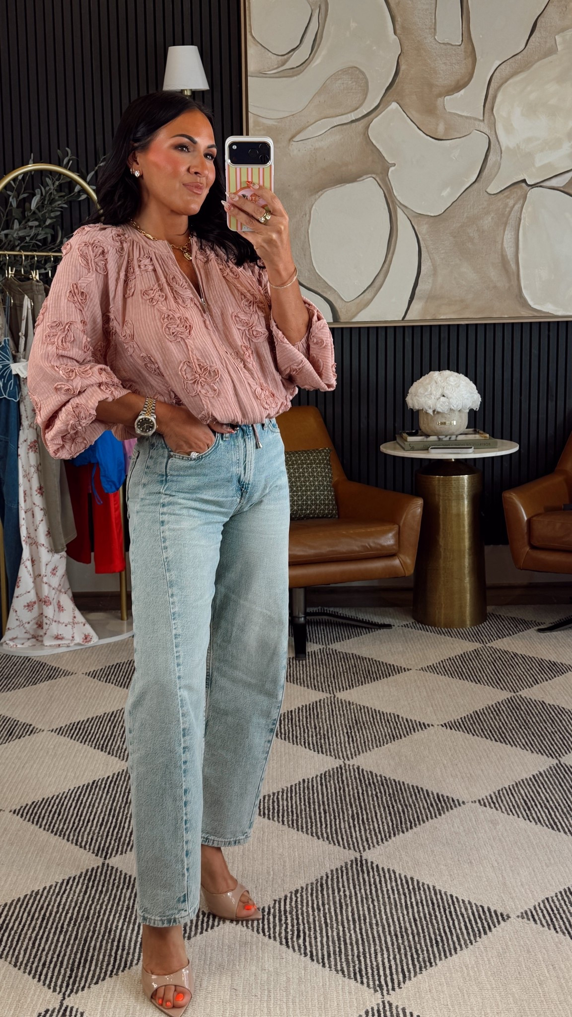 This jacket is everything 

In an xs jacket 
2 in jeans