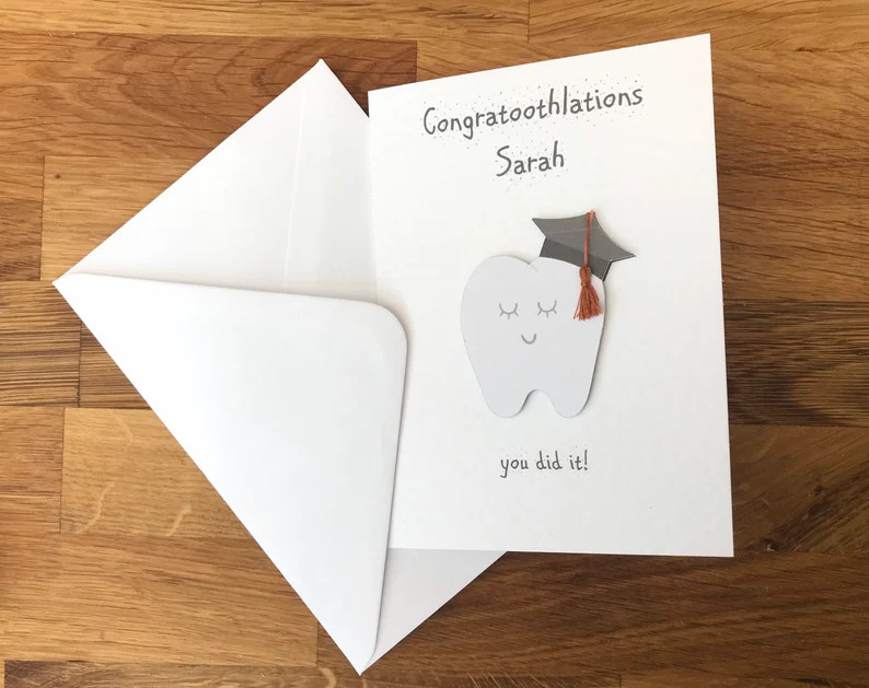 Personalised Dental Graduation Congratulations Card, Passing Exams, Dentistry | Etsy (US)