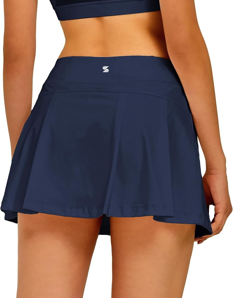 Stelle Women Tennis Skirt Golf Skorts Athletic High Waisted with Pockets Inner Shorts Sport Worko... | Amazon (US)