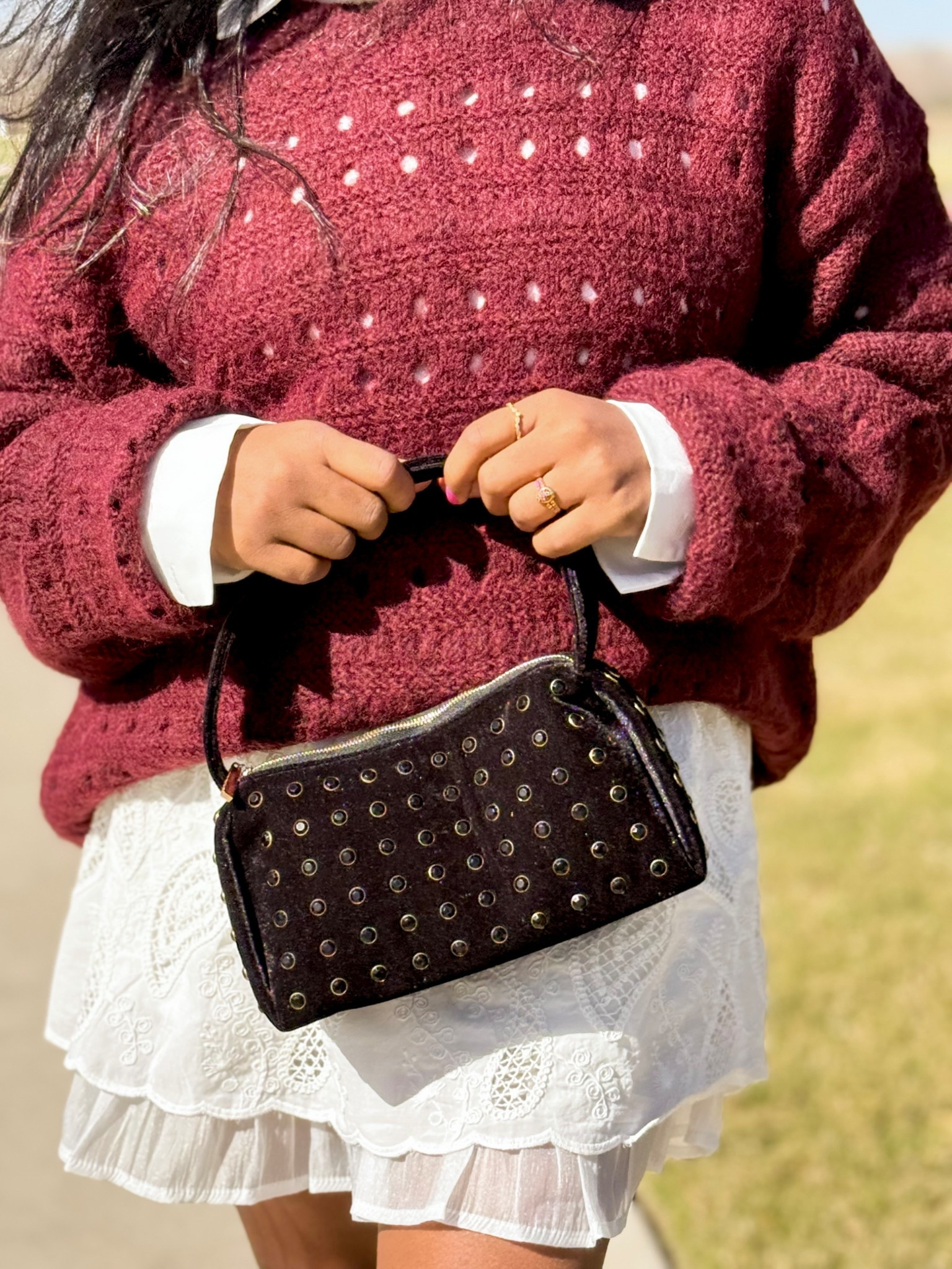 Burgundy sweater! 

#LTKootd #LTKMidsize #LTKSaleAlert