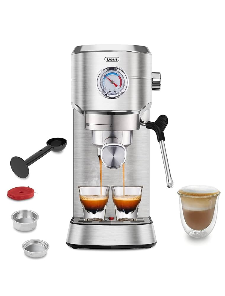 Gevi 20 Bar Espresso Machine with Milk Frother, Compact Commercial Coffee Maker for Home, Stainle... | Amazon (US)