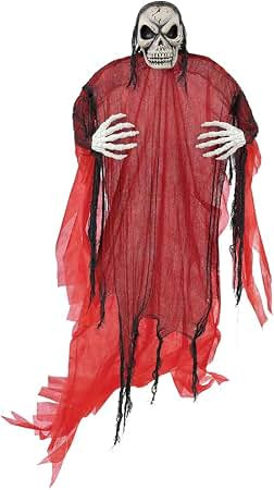 Terrifying Hanging Red Reaper - 7ft (1 Pc.) Unique Detailed Design, Spooky & Durable Halloween De... | Amazon (US)