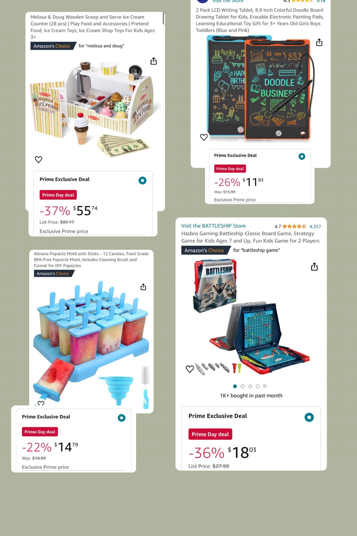 Prime deals for kids