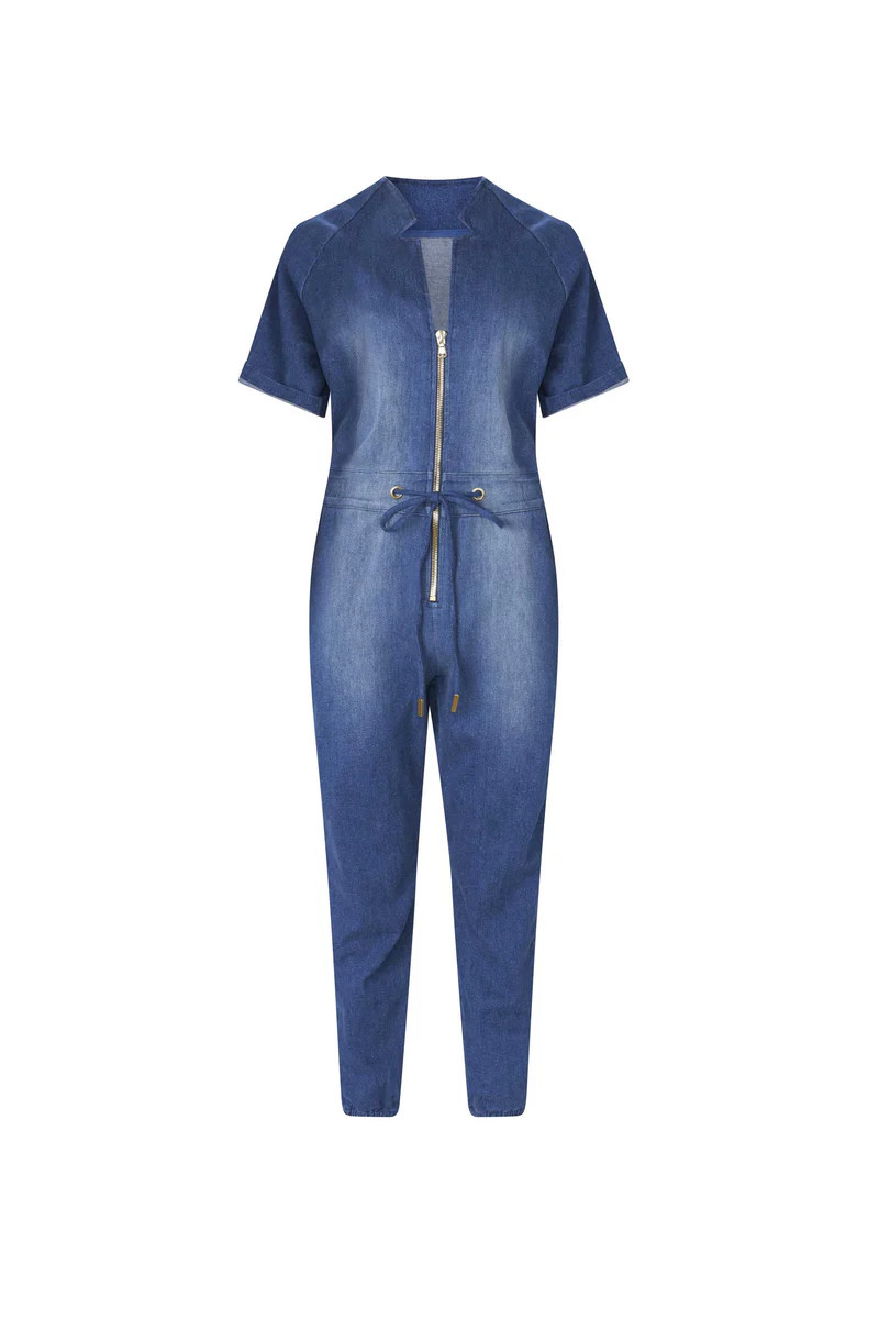 The Caroline Denim Jumpsuit | La Peony Clothing