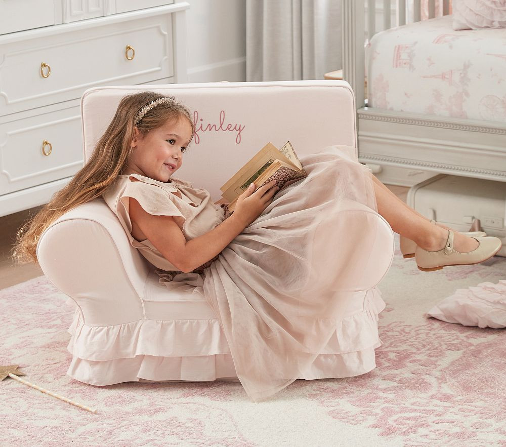 Anywhere Chair®, Dusty Blush Ruffle | Pottery Barn Kids
