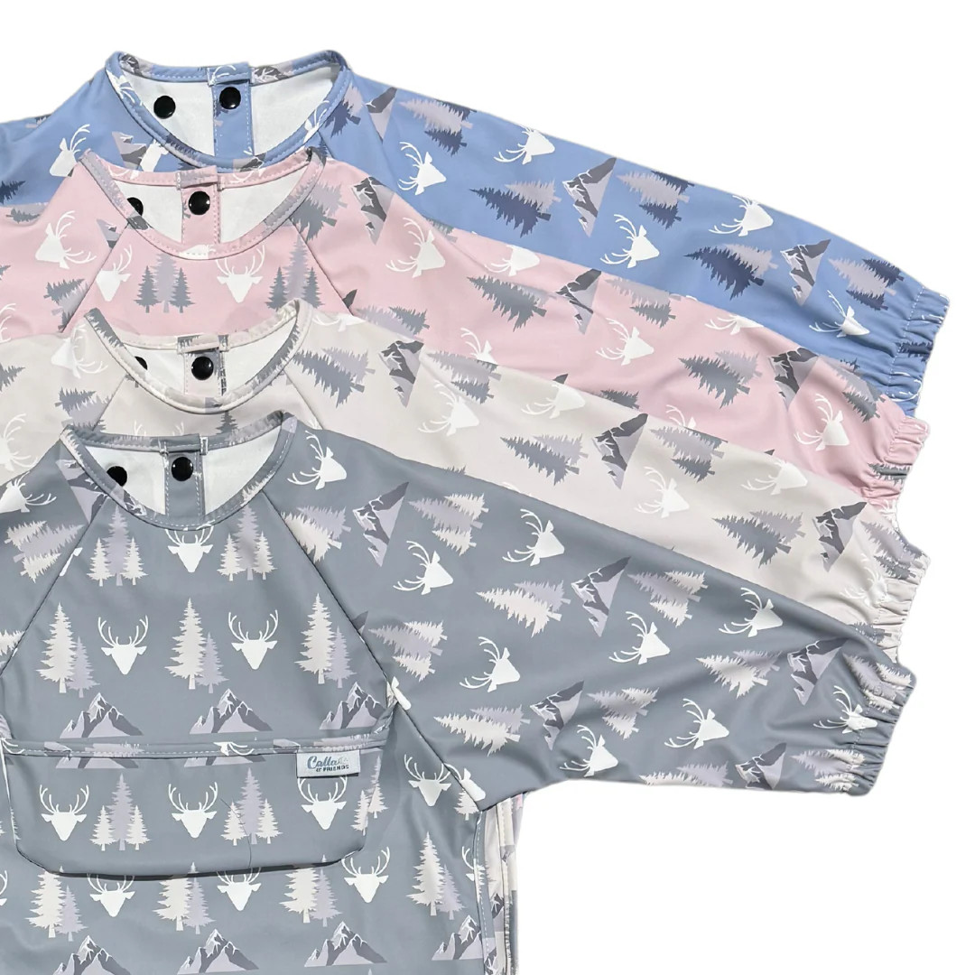 The Grayson Long Sleeve Bib - Mountains | Calla & Friends