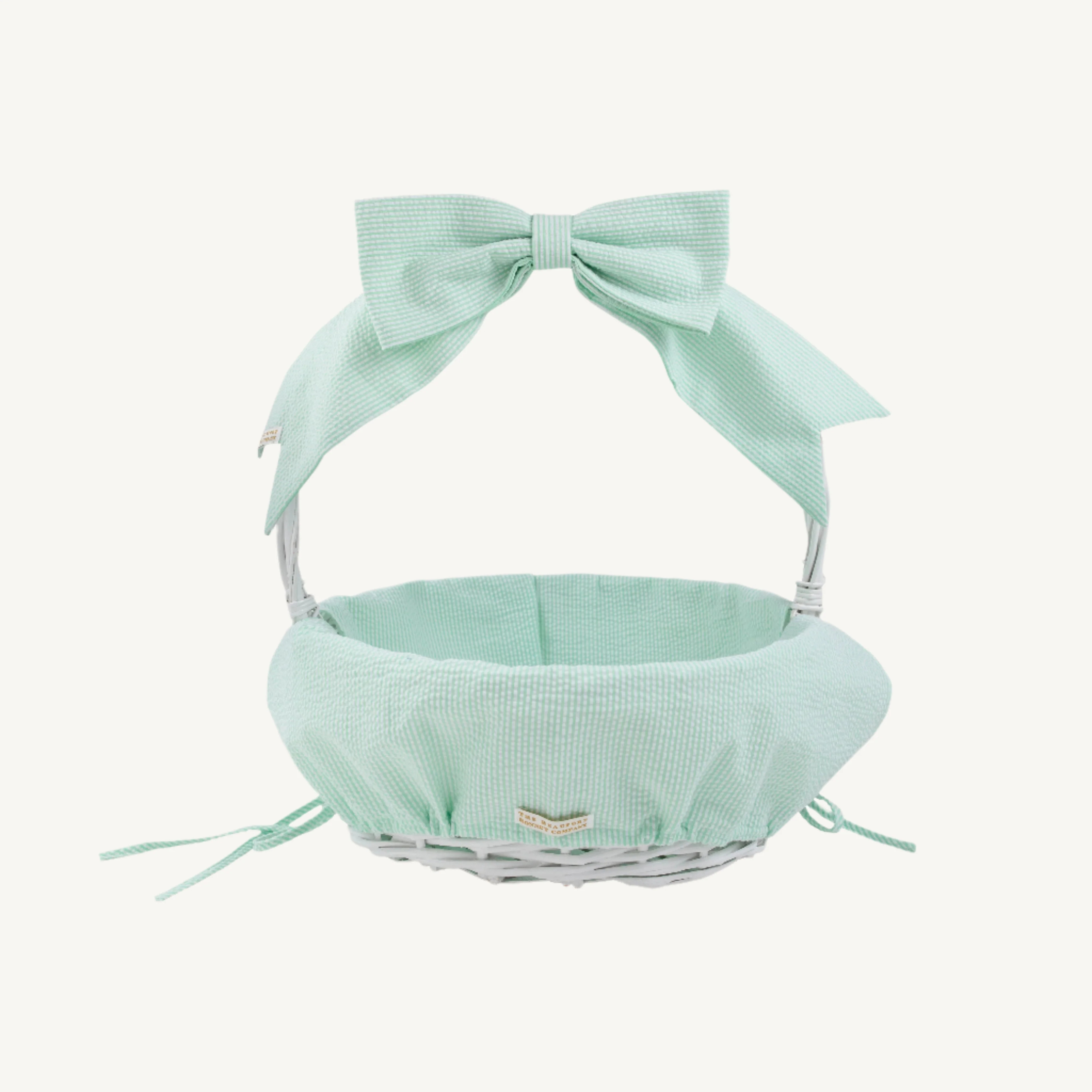 Bunny's Basket Liner - Grace Bay Green Seersucker | The Beaufort Bonnet Company