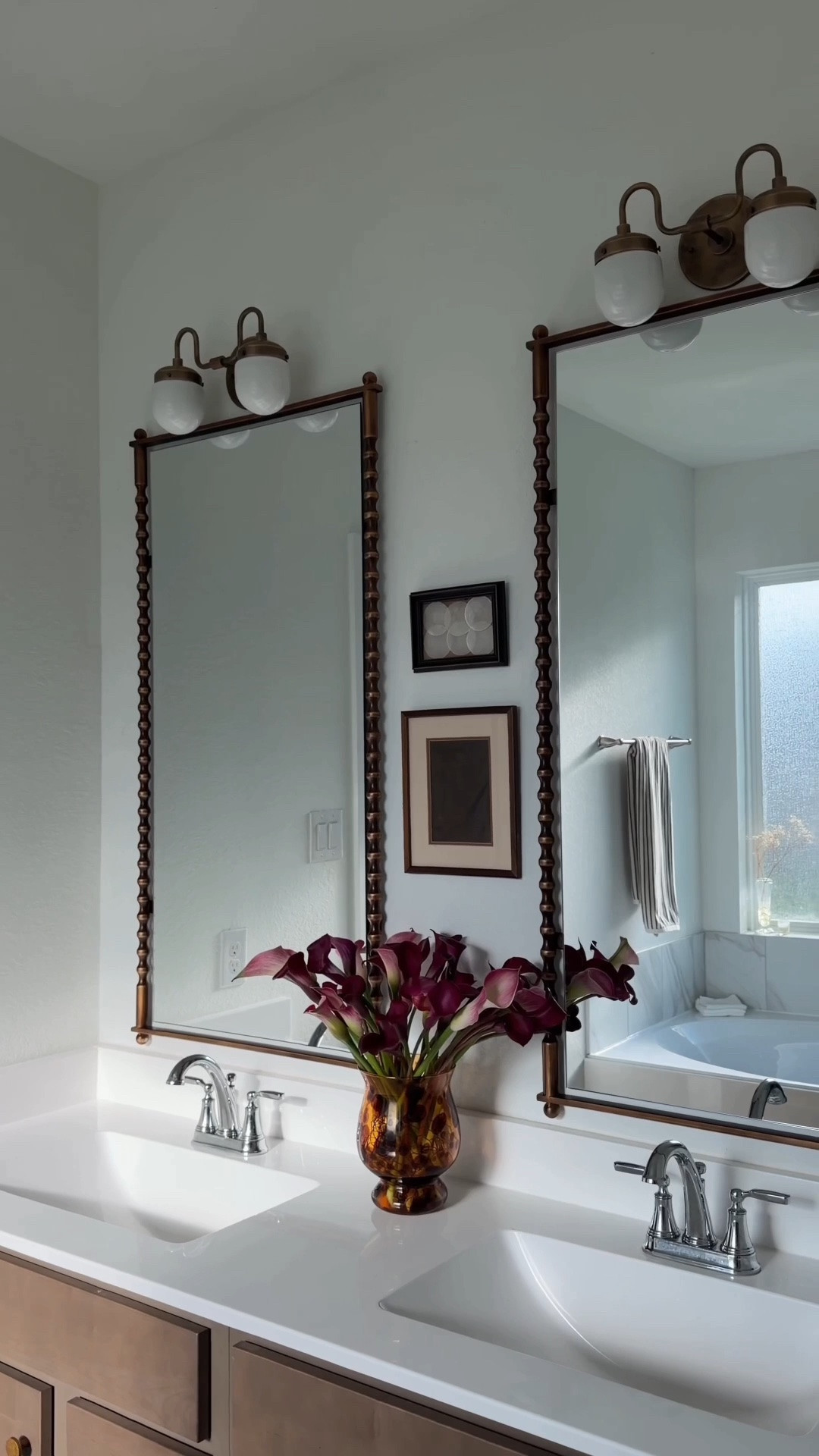 Revamping my master bathroom! We’ve replaced hardware, lighting, and added some personal decor touches. More to do, but things are coming along 🩷🏡. #bathroommakeover #bathroomdesign #bathroomtransformation #homedesignideas #homedesigninspo

#LTKHome