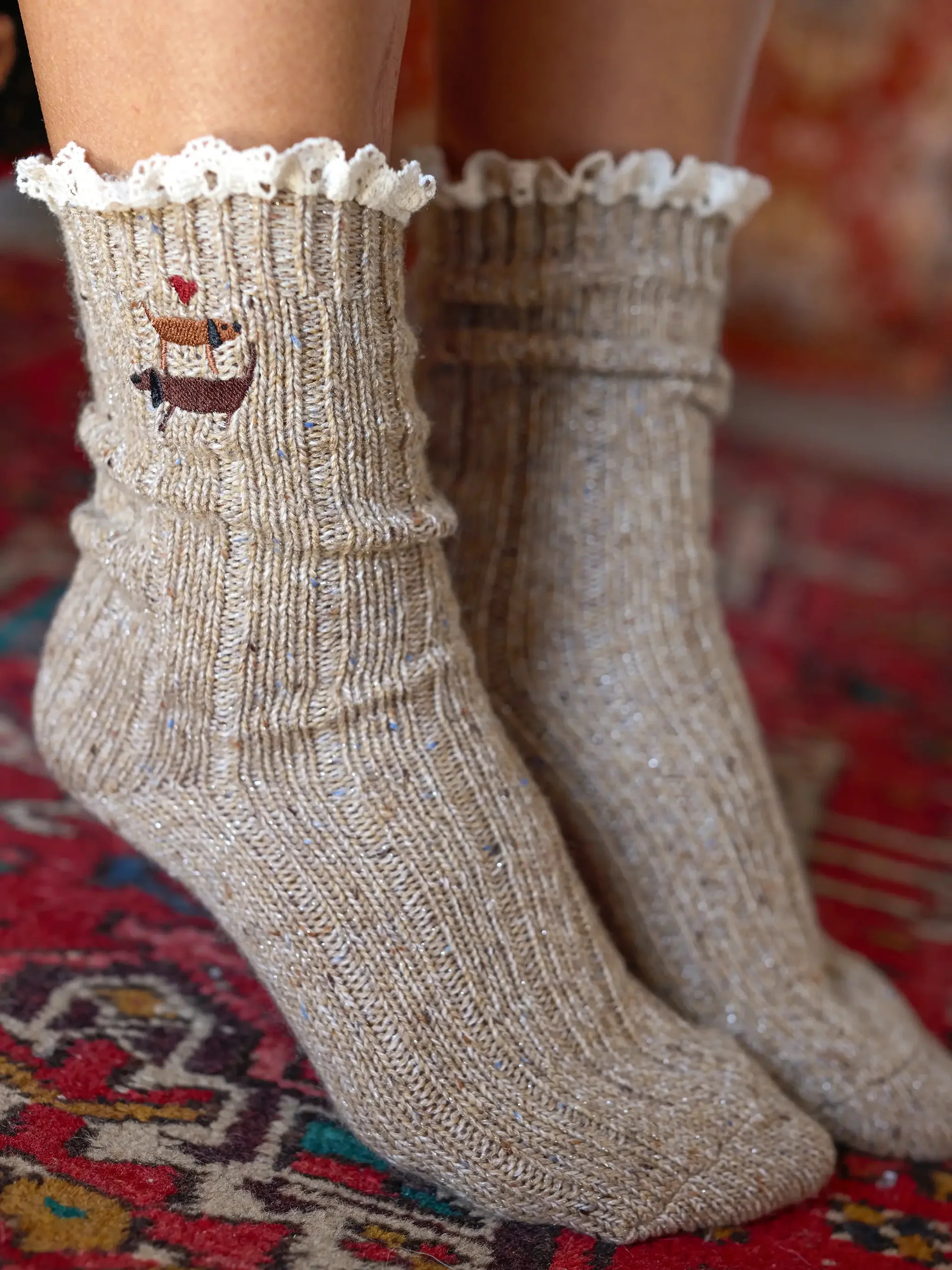 Little Things Embroidered Socks | Natural Life