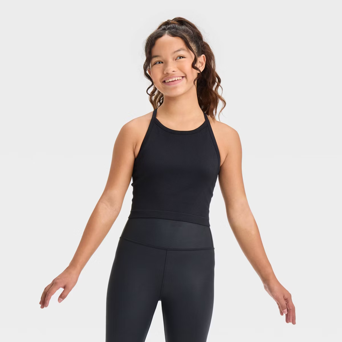 Girls' Seamless Cropped Tank Top - All In Motion™ | Target