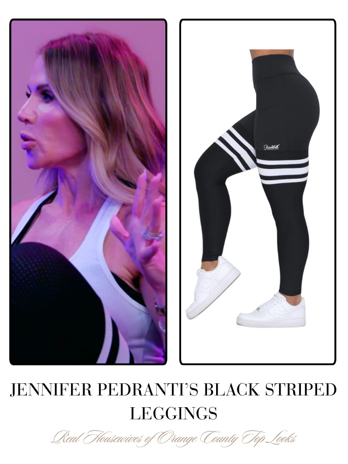 Jennifer Pedranti's Black Striped Leggings 

 