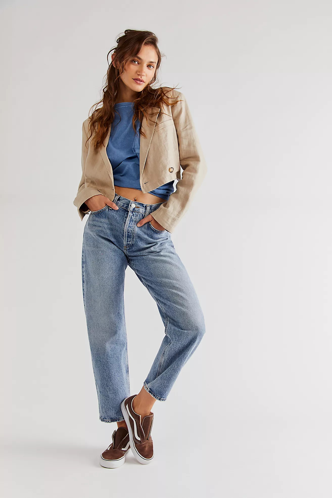 AGOLDE Wyman Low-Slung Vintage Straight Jeans | Free People (Global - UK&FR Excluded)